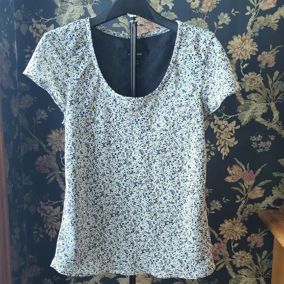 Jones Wear Tops - Jones Wear Short Sleeve Lined Abstract Print Business Casual Blouse Size 4